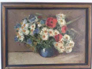 Maleri af blomster i vase