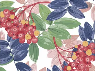 Elegant Efterårs Bær Servietter 33x33 cm - 20 stk.