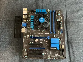 MSI Z77A-G43 + i5-3470S CPU + Intel køler