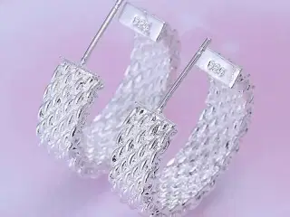 * Sterlingsølv; Elegante øreringe
