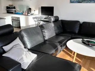 Lædersofa (ægte læder)