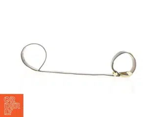 Sort læderbælte med guldfarvet spænde fra Zapa (str. 95 x 3 cm)