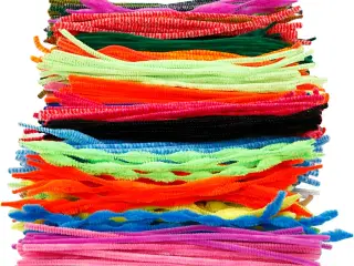 Chenille, L: 30 cm, tykkelse 6-15 mm, ass. farver, 500ass./ 1 pk.