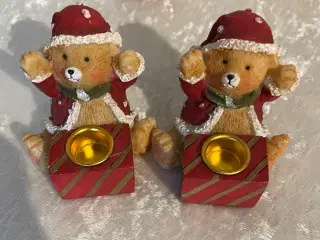 2 nissebamse lysestager til juletræslys