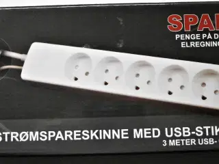 Perfekt gave - PC Strømspareskinne med USB-stick