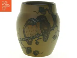 Dekorativ vase med uglemotiv (str. 18 cm)