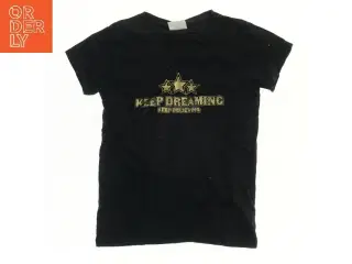 Sort T-shirt med tryk fra Sofie Schnoor (str. 140)