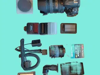 Nikon D300 plus masser af udstyr