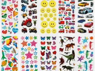 Stickers 3D, str. 7x17 cm, 20ark/ 1 pk.