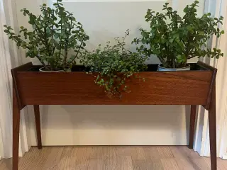 Stor smuk retro teak blomster kasse 