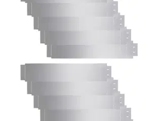 Bedkanter 10 stk. galvaniseret stål 100 x 20 cm