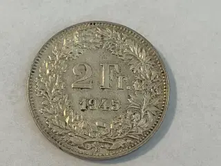 2 Francs Switzerland 1945