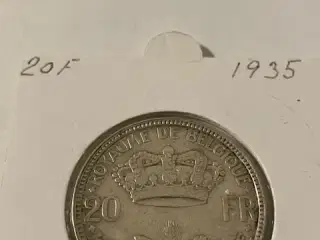 20 Francs Belgium 1935