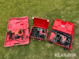 Parti med bore-/mejselhammere Hilti Og Milwaukee