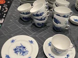 Blå blomst kaffestel