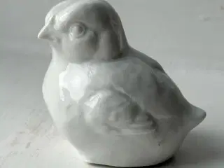 Fugl, porcelæn, kylling, hvid glasur