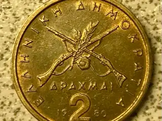 1980 Grækenland 2 Drachmai mønt