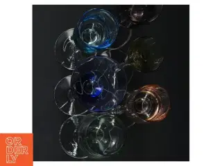 Farvede snapse/likørglas, 6 styk (str. 18 cm. 6 styk)
