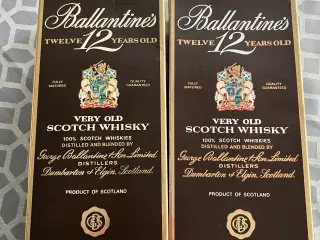 Ballantines whisky -12 år old 2 flasker