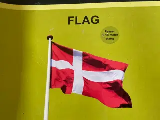 Dannebrogsflag samt andet udstyr til flagstang