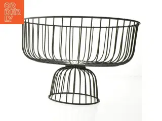 Sort metalfrugtskål (str. Ø 28 cm)