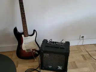 Fender Elguitar + forstærker