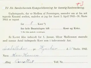 Fynshav på Als. Tryksag, 1942