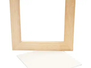 Malerplade med Træramme 15x15 cm - Hvid Kvalitet