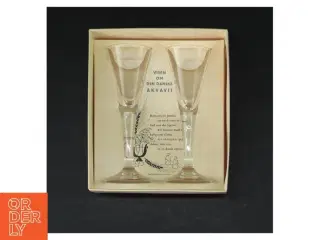 Aalborg Akvavit snapsglas sæt fra AalborgAkvavit (str. Ø. 4,5 cm. længde, 13,5 cm)