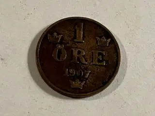 1 øre 1907 Sverige
