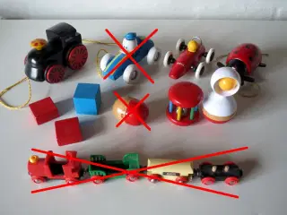 Forskelligt BRIO trælegetøj