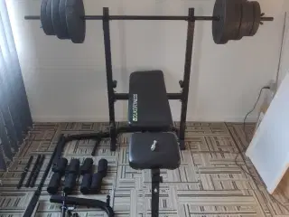 Vægtstang med bænk 60 kg