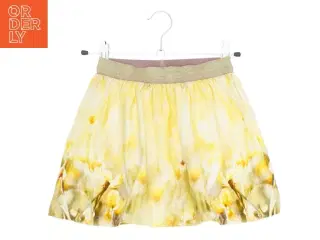 Gul blomsterprintet nederdel til børn (str. 116)