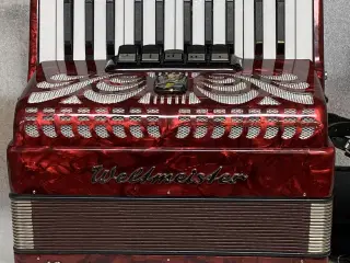 Weltmeister tangent-harmonika – flot vinrød