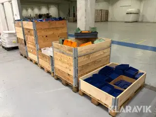 Stort lot plastik kasser til opbevaring 5 paller