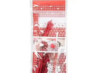 Kreativt Mix, Papirklip, rød, hvid, 1 pk.