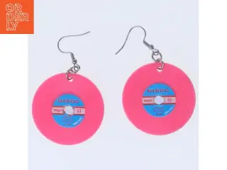 Disko LP plade øreringe (str. Ø 40 mm)