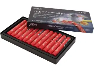 Gallery Oliepastel, L: 7 cm, diam. 11 mm, tykkelse 11 mm, skarlagen, 12stk./ 1 pk.