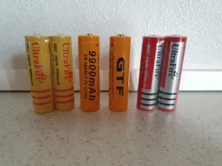6 stk. Li-Ion batterier 