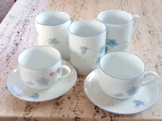 Klokkeblomst Kaffesæt 8 kopper komplet samt 3 krus