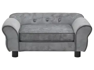 Hundesofa 72x45x30 cm plys grå