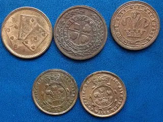 Victoria tokens, 5 forskellige