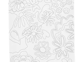 Malerlærred med print, Blomster, D: 1,6 cm, str. 24x30 cm, 360 g, 1 stk.