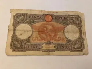 100 Lire Italy 1926 - Meget dårlig stand