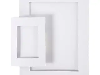 Passepartoutrammer, str. A4+A6, 230 g, hvid, 2x60stk./ 1 pk.