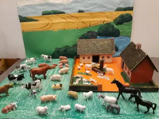 Træbondegård med 42 Bondegårdsdyr 