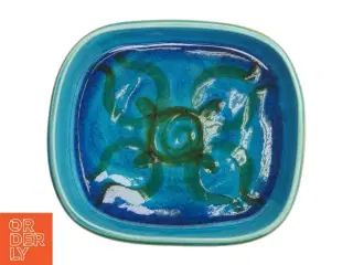 Søholm Keramisk fad med Turkis glasur (str. 28x24 cm)