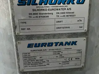 Silhorko filtertank  galvaniseret 2,4 m³ 