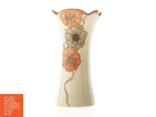 Keramikvase med blomstermotiv fra Made in west Germany