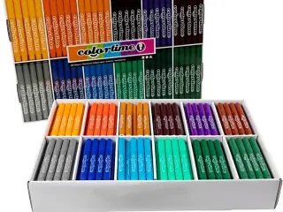 Colortime Tusch, streg 5 mm, suppleringsfarver, 12x24stk./ 1 pk.